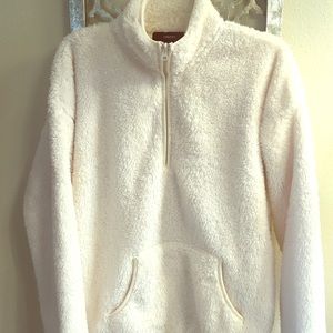 Forever 21 Ivory Sherpa Pullover
